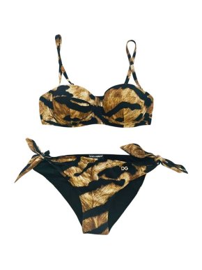 Dolce & Gabbana Tiger Print Two Piece Bikini