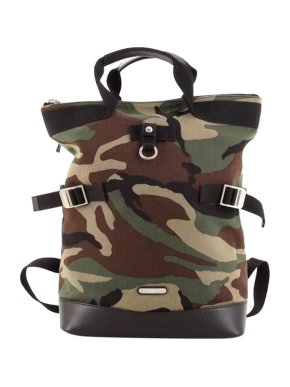 Saint Laurent Camouflage Rivington Race Canvas Backpack