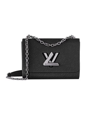 Louis Vuitton Black Epi Leather Twist MM Shoulder Bag