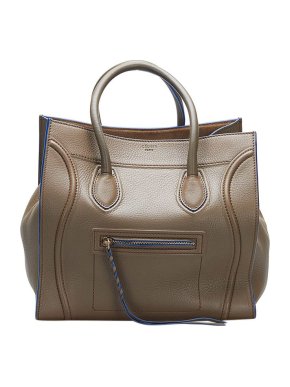 Celine Leather Medium Phantom Luggage Tote
