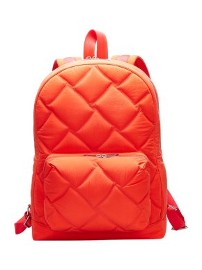 Bottega Veneta Orange Puffy Intrecciato Backpack