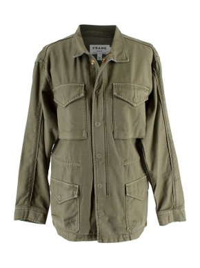 Frame Khaki Cotton Utility Jacket