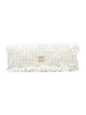 Chanel Cosmopolite Fringe Tweed Clutch Bag