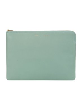 Celine Teal Leather Solo Pouch