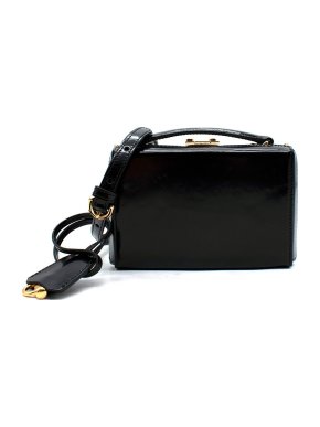 Mark Cross Patent Leather Grace Mini Box Bag