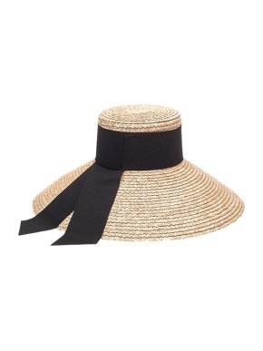 Eugenia Kim Mirabel Gold Woven Straw Wide Brim Sun Hat