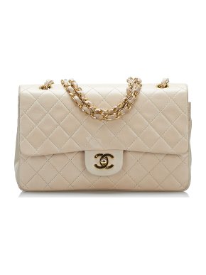 Chanel Brown Lambskin Quilted Medium Double Flap Bag