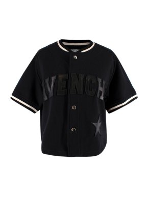 Givenchy Black Logo Bomber Shirt