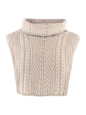 Cream Cable Knit Cashmere Neck Warmer