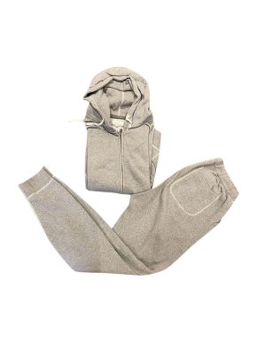 Richard James Savile Row Grey Cotton Zip Up Tracksuit Set