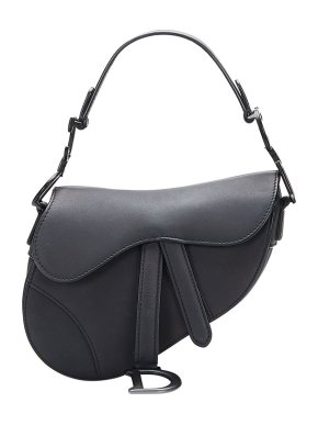 Dior Ultra Matte Black Leather Saddle Bag