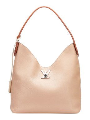 Louis Vuitton Nude Grained Leather Lockme Hobo Shoulder Bag