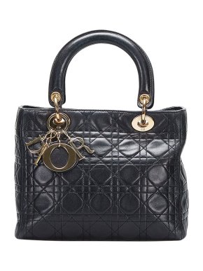 Lambskin Cannage Medium Lady Dior Bag