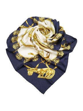 Hermes Les Cavaliers d'Or Silk Scarf