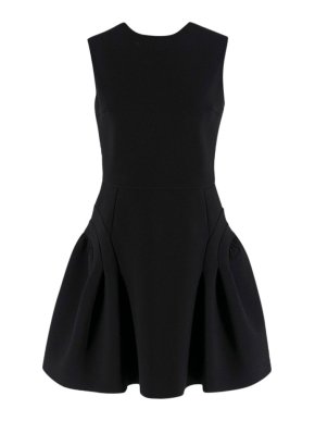 Miu Miu Black V-Cut Back Mini Skater Dress