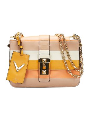 Valentino Garavani B-Rockstud Striped Leather Shoulder Bag