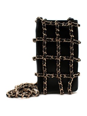 Chanel Woven Leather Cross Glasses Case