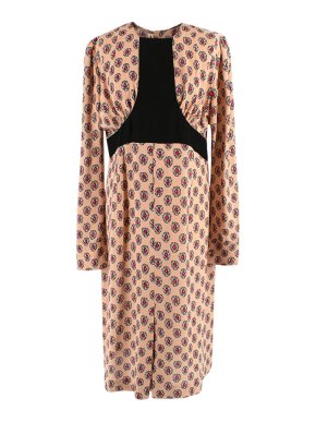 Marni Jewel Print Long Sleeve Midi Dress
