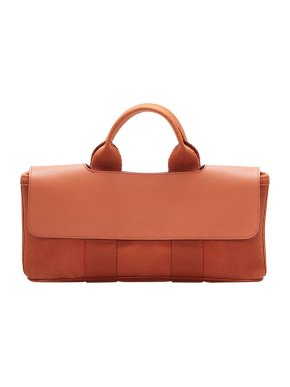 Hermes Orange Valparaiso Long PM Tote Bag