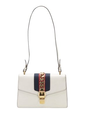 Gucci Sylvie Web Leather Shoulder Bag