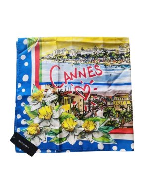 Dolce & Gabbana Cannes Printed Silk Scarf