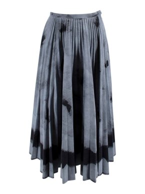 Dior Acid Wash Denim Midi Skirt