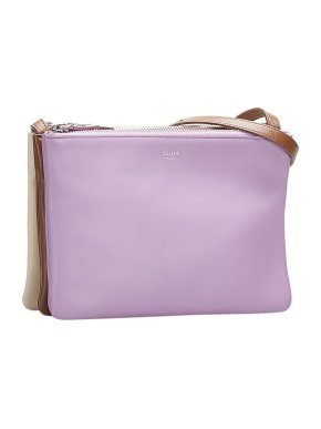 Celine Small Lilac, Tan & Cream Trio Crossbody Bag