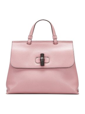 Gucci Pink Grained Leather Daily Top Handle Bag