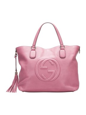 Gucci Pink Leather Soho Tote Bag