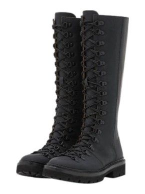 Grenson Black Leather Nanette High Boots