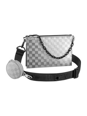 Louis Vuitton Damier Glitter leather In The Loop Trio Pouch