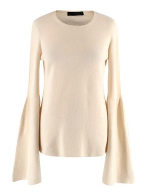 The Row Creme Cashmere Knitted Top