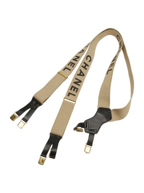 Chanel Vintage Logo Detail Trouser Suspenders