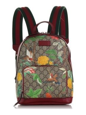 Gucci GG Supreme Bird Print Small Tian Backpack