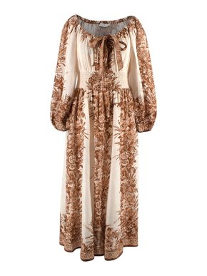Zimmermann Moonshine Scoop Printed Linen Long Dress