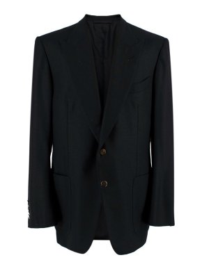 Tom Ford Black Single Breasted Cashmere Blazer