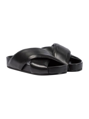 Jil Sander Quilted Leather Flat Slides