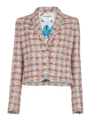 Chanel Multicoloured Ribbon Woven Tweed Blazer