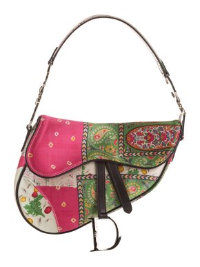 Dior Patchwork Printed Satin Saddle Bag