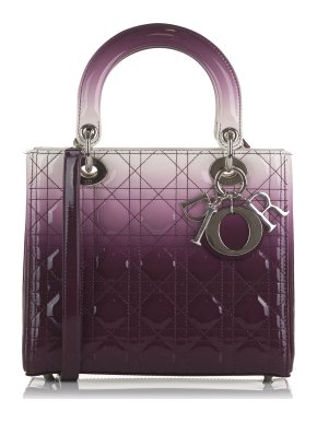 Patent Purple Ombre Cannage Medium Lady Dior Bag