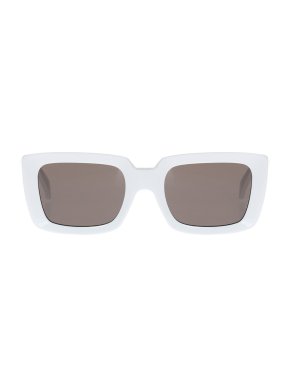 Celine White Square Emma Oversized Sunglasses