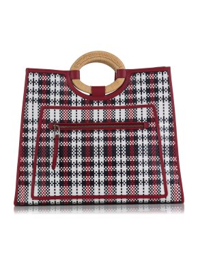 Fendi Runaway Woven Shopper Tote Bag