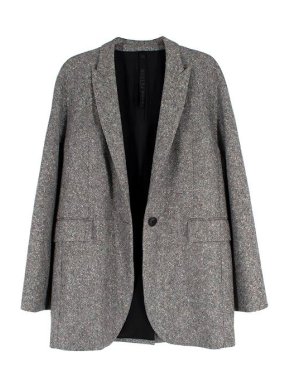 Petar Petrov Wool Grey Oversized Blazer