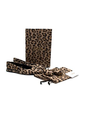 Dior Leopard Print Mizza Slingback Flats