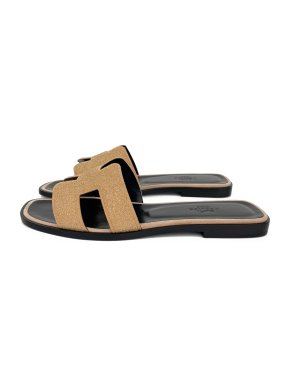 Hermes Crystal Oran Flat Sandals