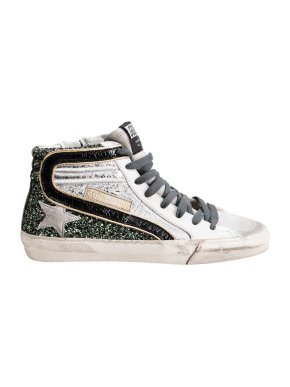 Golden Goose Slide Distressed High Top Trainers