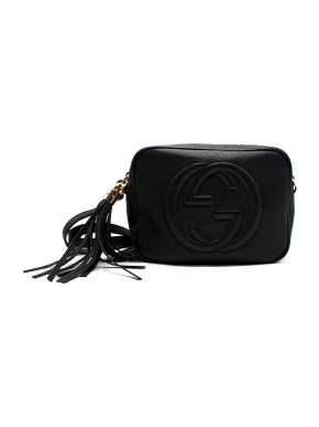Gucci Black Leather Soho Small Leather Disco Bag