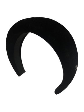 Chanel Black CC Velvet Headband