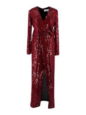 Galvan Red Sequin Vera Gown