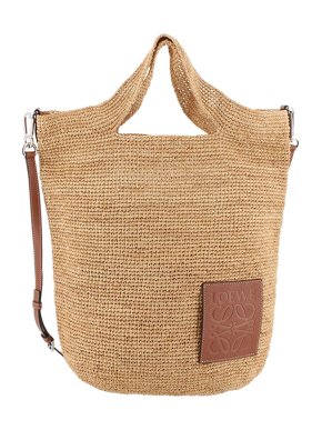 Loewe Raffia Slit Mini Bag with Strap